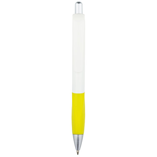 Kugelschreiber Muscle , Promo Effects, gelb / weiß, Kunststoff, 14,10cm (Länge), Bild 3