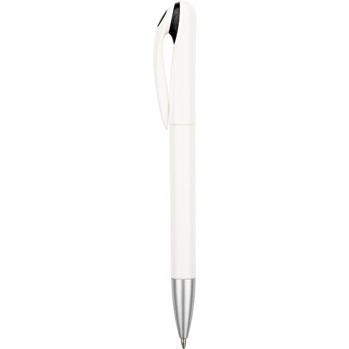 Kugelschreiber Halo , Promo Effects, weiß / schwarz, Kunststoff, 14,00cm (Länge), Bild 2
