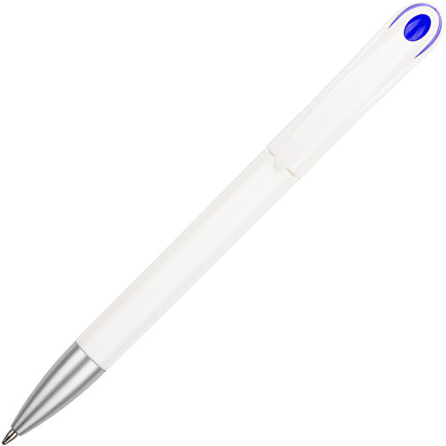 Kugelschreiber Halo , Promo Effects, weiß / blau, Kunststoff, 14,00cm (Länge), Bild 5