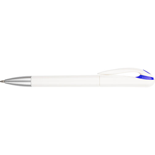 Kugelschreiber Halo , Promo Effects, weiß / blau, Kunststoff, 14,00cm (Länge), Bild 7