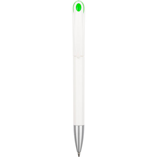 Kugelschreiber Halo , Promo Effects, weiss / grün, Kunststoff, 14,00cm (Länge), Bild 4