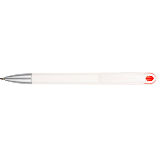 Kugelschreiber Halo , Promo Effects, weiß / rot, Kunststoff, 14,00cm (Länge), Bild 6
