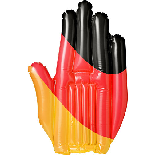 Aufblasbare Winkehand 'Deutschland' , Deutschland-Farben, Kunststoff, 45,50cm x 0,50cm x 40,00cm (Länge x Höhe x Breite), Bild 1