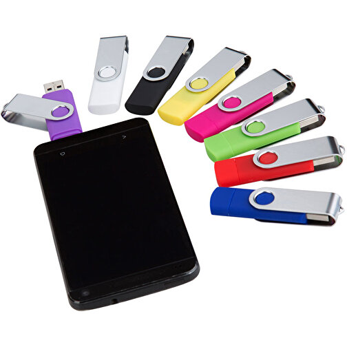 USB-Stick Smart Swing 4 GB , Promo Effects MB , weiß MB , 4 GB , Kunststoff, Metal MB , 3 - 10 MB/s MB , 7,00cm x 1,00cm x 1,90cm (Länge x Höhe x Breite), Bild 4