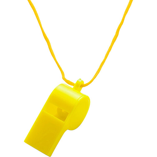 Trillerpfeife Aus Kunststoff Josh , gelb, Nylon, PS, 5,60cm x 2,50cm x 2,00cm (Länge x Höhe x Breite), Bild 1