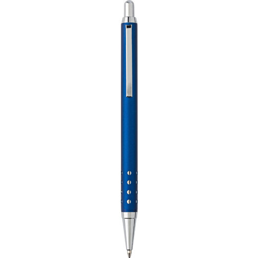 Bolígrafo en aluminio con pulsador cromado. Tinta azul, Imagen 1