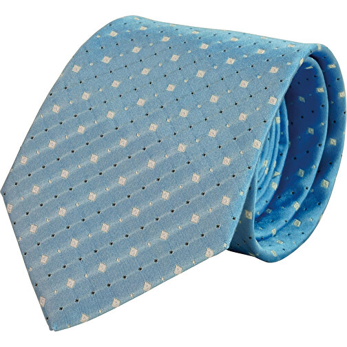 Krawatte, Reine Seide, Jacquardgewebt , hellblau, reine Seide, 148,00cm x 7,50cm (Länge x Breite), Bild 1