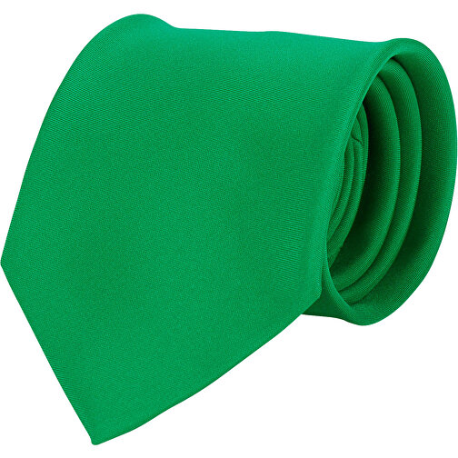 Krawatte, 100% Polyester Satin, Uni, Matt , grün, Polyester, matt, 148,00cm x 7,50cm (Länge x Breite), Bild 1