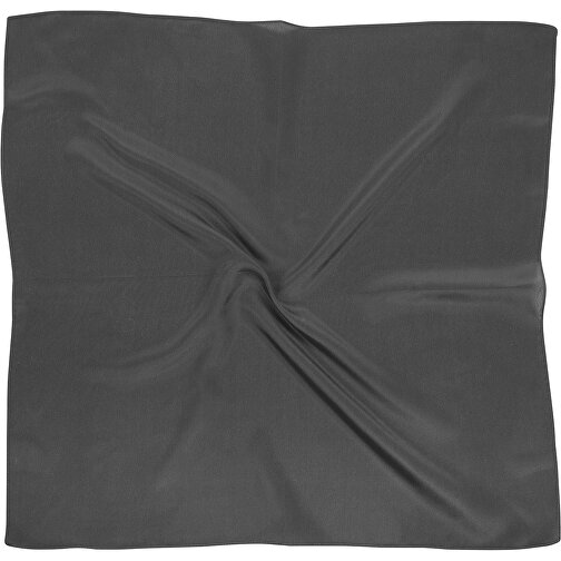Firkantet tørklæde, ren silke crêpe de chine, uni, ca. 90x90 cm, Billede 1