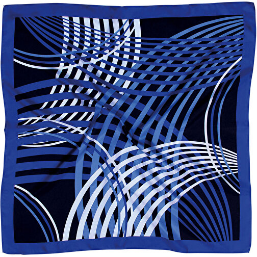 Tuch, Reine Seide Twill, Bedruckt Ca. 90x90 Cm , blau, Reine Seide, Twill, 90,00cm x 90,00cm (Länge x Breite), Bild 1