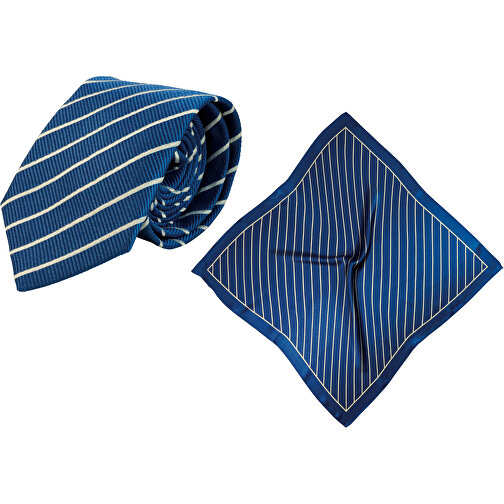 Set (cravatta, seta pura, jacquard intrecciato + sciarpa, seta pura raso, ca. 53x53 cm), Immagine 1