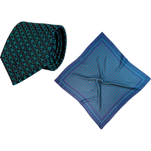 Sett (slips, ren silke + skjerf, ren silke twill, ca. 53 x 53 cm), Bilde 1