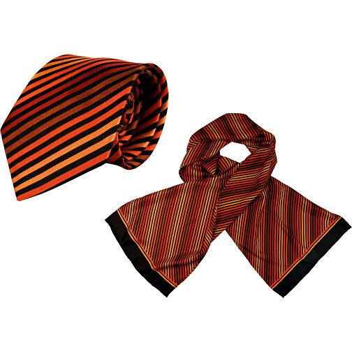 Sett (slips, ren silke + skjerf, ren silke twill, ca. 35x160 cm), Bilde 1