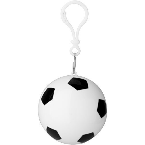Xina Regenponcho In Fußball-Hülle Mit Schlüsselanhänger , schwarz, weiss, PS Kunststoff, , Bild 6