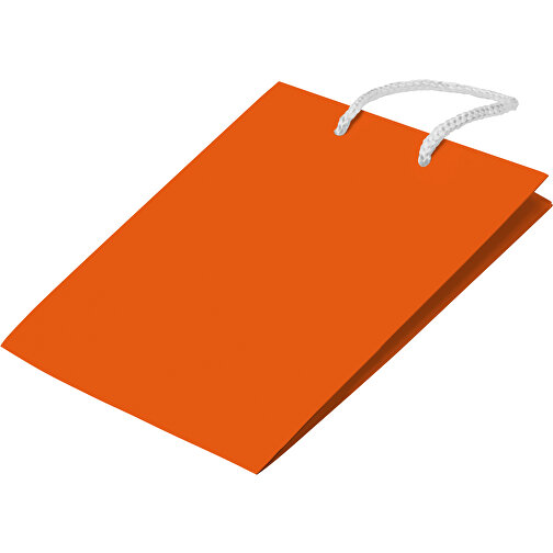 Laminierte Papiertasche, Klein , orange, Papier, 18,00cm x 24,00cm x 8,00cm (Länge x Höhe x Breite), Bild 3