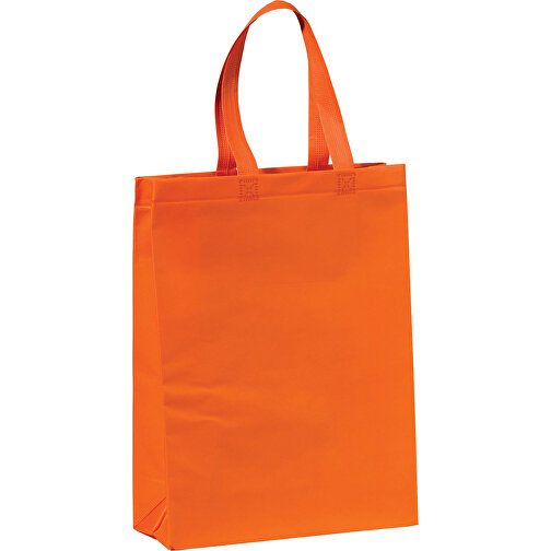 Laminierte Non Woven Tasche 105g/m² , orange, PP non woven with lamination, 30,00cm x 40,00cm x 12,00cm (Länge x Höhe x Breite), Bild 1