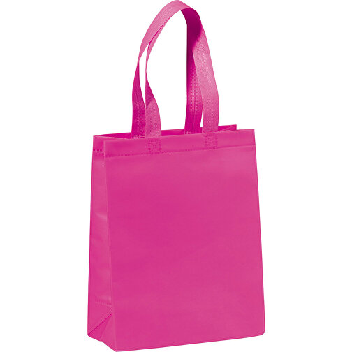 Laminierte Non Woven Tasche 105g/m² , rosa, PP non woven with lamination, 24,00cm x 30,00cm x 11,00cm (Länge x Höhe x Breite), Bild 1