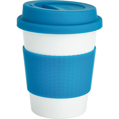 ECO PLA Kaffeebecher, Blau , blau, PLA, 12,30cm (Höhe), Bild 1