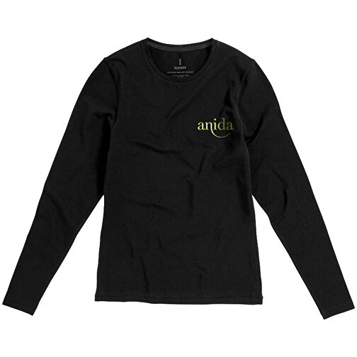 Ponoka Langarmshirt Für Damen , Green Concept, schwarz, Single jersey Strick 95% Bio Baumwolle, 5% Elastan, 200 g/m2, XXL, , Bild 2