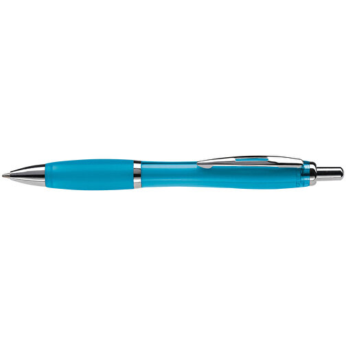 Kugelschreiber Hawaï Transparent , transparent hellblau, ABS & Metall, 14,00cm (Länge), Bild 3