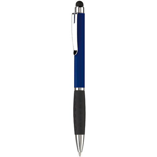 Kugelschreiber Mercurius Mit Touch , dunkelblau, ABS & Metall, 13,70cm (Länge), Bild 1