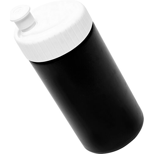 Sportflasche Design 500ml , weiß / schwarz, LDPE & PP, 17,80cm (Höhe), Bild 3