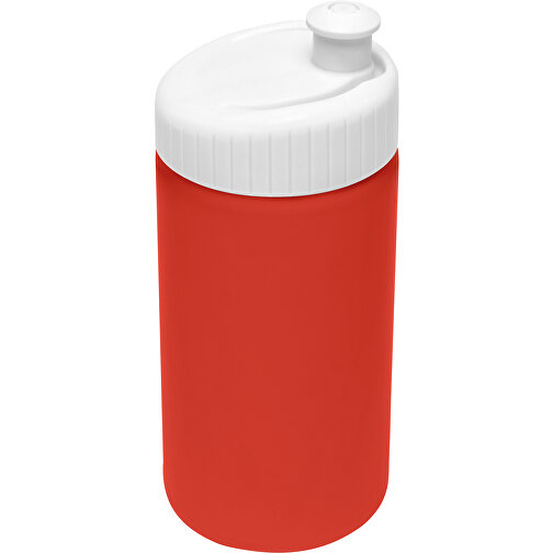 Sportflasche Design 500ml , weiß / rot, LDPE & PP, 17,80cm (Höhe), Bild 2