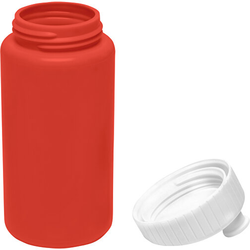 Sportflasche Design 500ml , weiss / rot, LDPE & PP, 17,80cm (Höhe), Bild 4