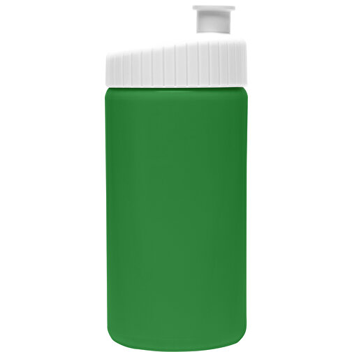 Sportflasche Design 500ml , weiß / grün, LDPE & PP, 17,80cm (Höhe), Bild 1