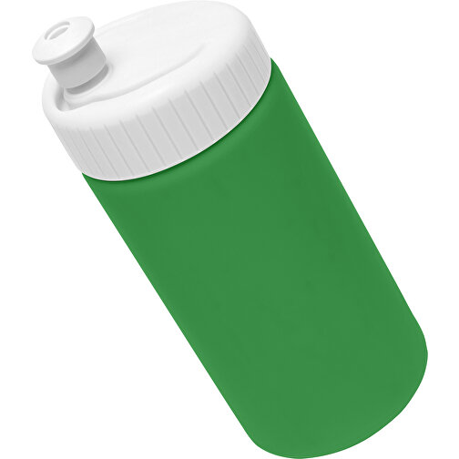 Sportflasche Design 500ml , weiß / grün, LDPE & PP, 17,80cm (Höhe), Bild 3