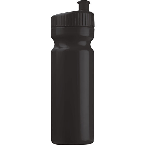 Sportflasche Design 750ml , schwarz, LDPE & PP, 24,80cm (Höhe), Bild 1