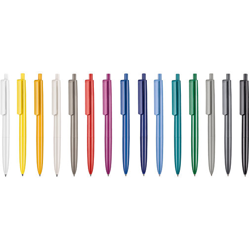 Kugelschreiber New Basic , Ritter-Pen, weiss/zitronen-gelb, ABS-Kunststoff, 13,40cm (Länge), Bild 4