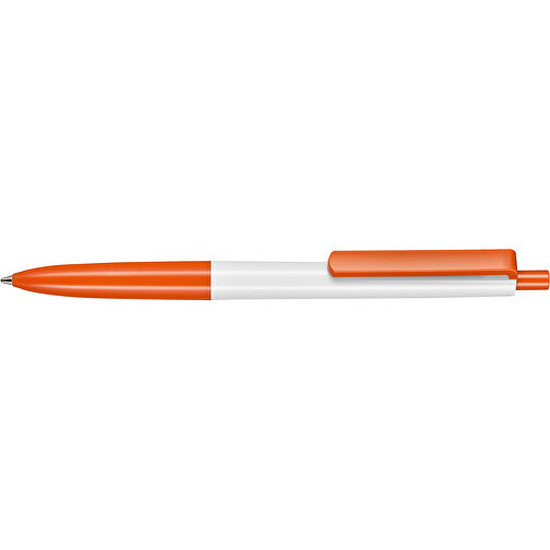 Kugelschreiber New Basic , Ritter-Pen, weiß/orange, ABS-Kunststoff, 13,40cm (Länge), Bild 3