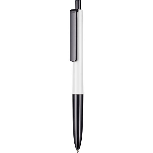 Kugelschreiber New Basic , Ritter-Pen, weiss/schwarz, ABS-Kunststoff, 13,40cm (Länge), Bild 1