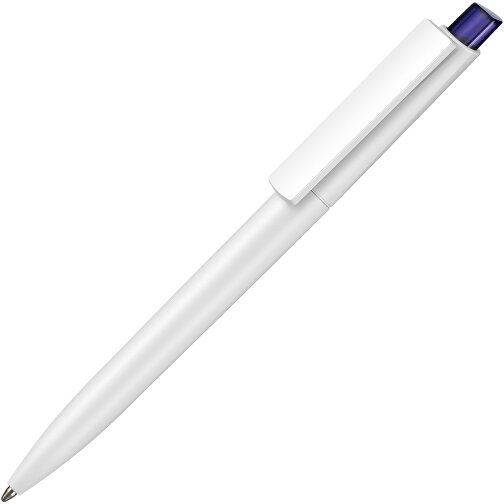 Kugelschreiber Crest ST , Ritter-Pen, weiß/ozeanblau-TR/FR, ABS-Kunststoff, 14,90cm (Länge), Bild 2