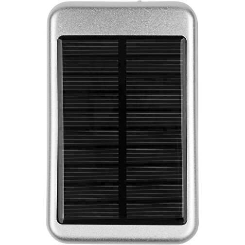 Bask 4000 MAh Solar Powerbank , silber, ABS Kunststoff, 12,50cm x 1,30cm x 7,80cm (Länge x Höhe x Breite), Bild 4