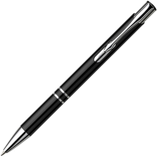 Kugelschreiber Aus Aluminium Albacete , schwarz, ABS, Aluminium, Plastik, Stahl, , Bild 2