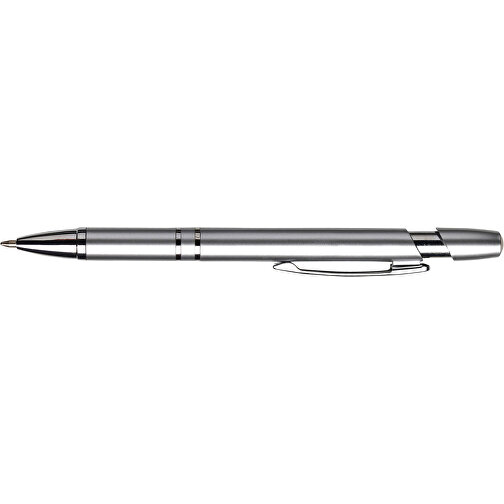 Kugelschreiber Aus Kunststoff Greyson , silber, ABS, Plastik, Metall, Stahl, 14,00cm (Höhe), Bild 3