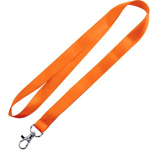 Schlüsselband Basic , Promo Effects, orange, Satin, 92,00cm x 2,50cm (Länge x Breite), Bild 1