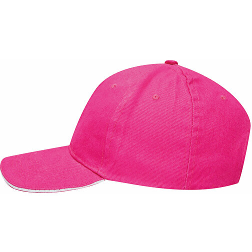 6-Panel-Sandwich-Cap LIBERTY , pink, 100% Baumwolle, heavy brushed, 280 g/m², 1,00cm (Länge), Bild 5