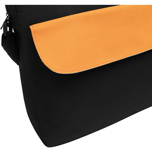 Dokumententasche BRISTOL , orange, schwarz, 300D Polyester, 39,00cm x 7,50cm x 29,00cm (Länge x Höhe x Breite), Bild 5