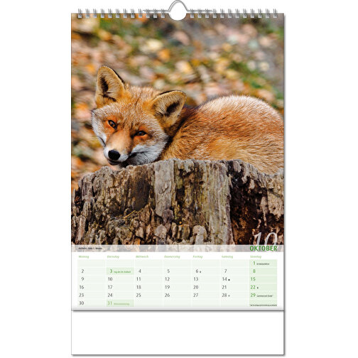 Calendario 'Vista sul regno animale' nel formato 24 x 38,5 cm, con rilegatura Wire-O, Immagine 11