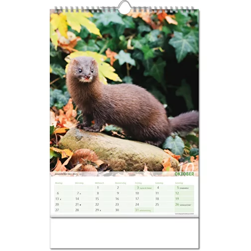Calendrier 'Vue sur le royaume des animaux' au format 24 x 38,5 cm, avec reliure Wire-O, Image 11