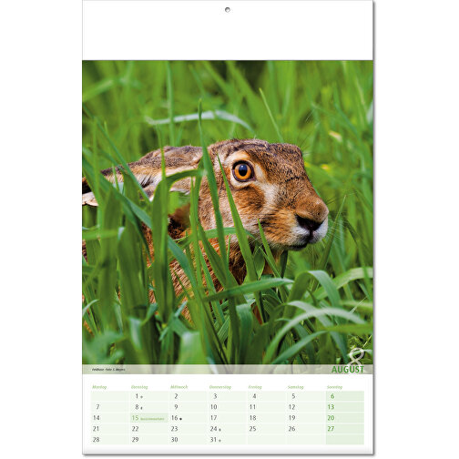 Calendario 'Vista sul regno animale' nel formato 24 x 37,5 cm, con copertina piegata, Immagine 9