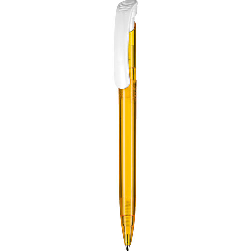 Kugelschreiber Clear Transparent S , Ritter-Pen, mango-gelb, ABS-Kunststoff, 14,80cm (Länge), Bild 1
