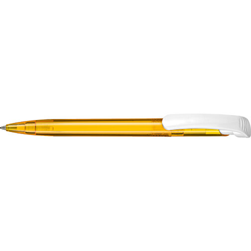Kugelschreiber Clear Transparent S , Ritter-Pen, mango-gelb, ABS-Kunststoff, 14,80cm (Länge), Bild 3