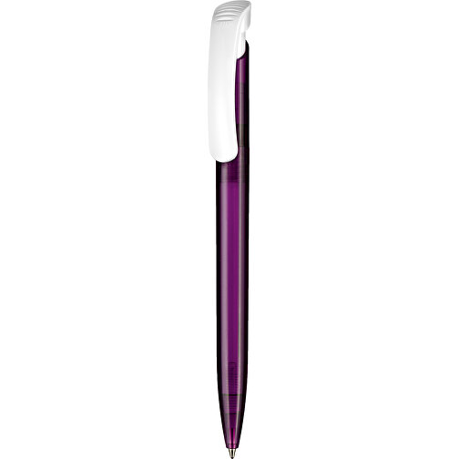 Kugelschreiber Clear Transparent S , Ritter-Pen, pflaumen-lila, ABS-Kunststoff, 14,80cm (Länge), Bild 1
