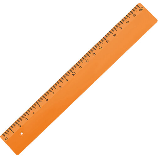 Lineal 20 Cm , orange, PS, 21,00cm x 0,20cm x 3,00cm (Länge x Höhe x Breite), Bild 1