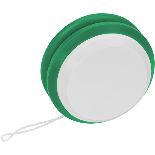 Jo-Jo Freilauf 'Saturn' , grün, weiß, PS+PP+PES, 2,90cm (Höhe), Bild 1
