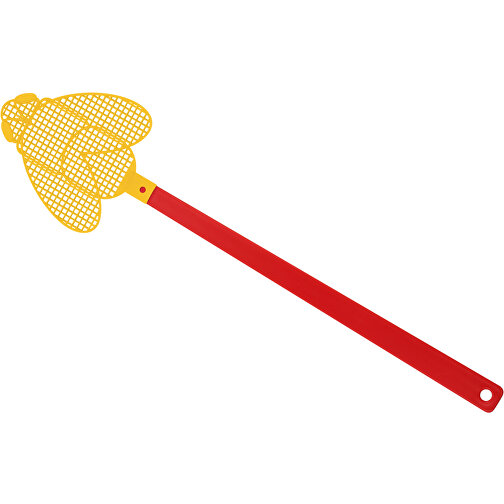 Fliegenklatsche 'Brummi' , rot, gelb, PE+PS, 41,20cm x 0,50cm x 10,20cm (Länge x Höhe x Breite), Bild 1
